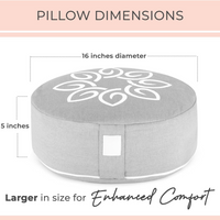 Premium Round Buckwheat Meditation Cushion – 40 cm