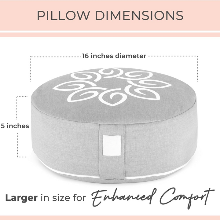 Premium Round Buckwheat Meditation Cushion – 40 cm