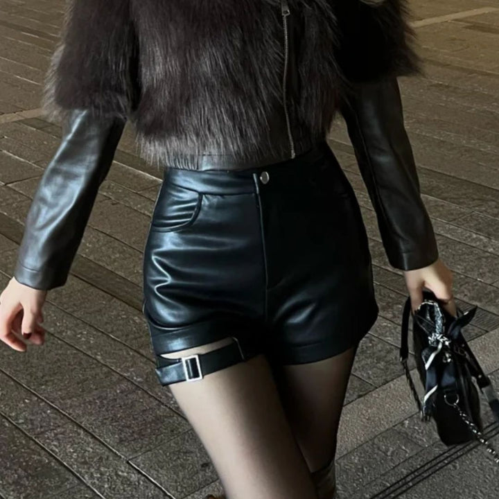 Sammy Jackson™ Naomi Leather Shorts | Gothic & Trendy