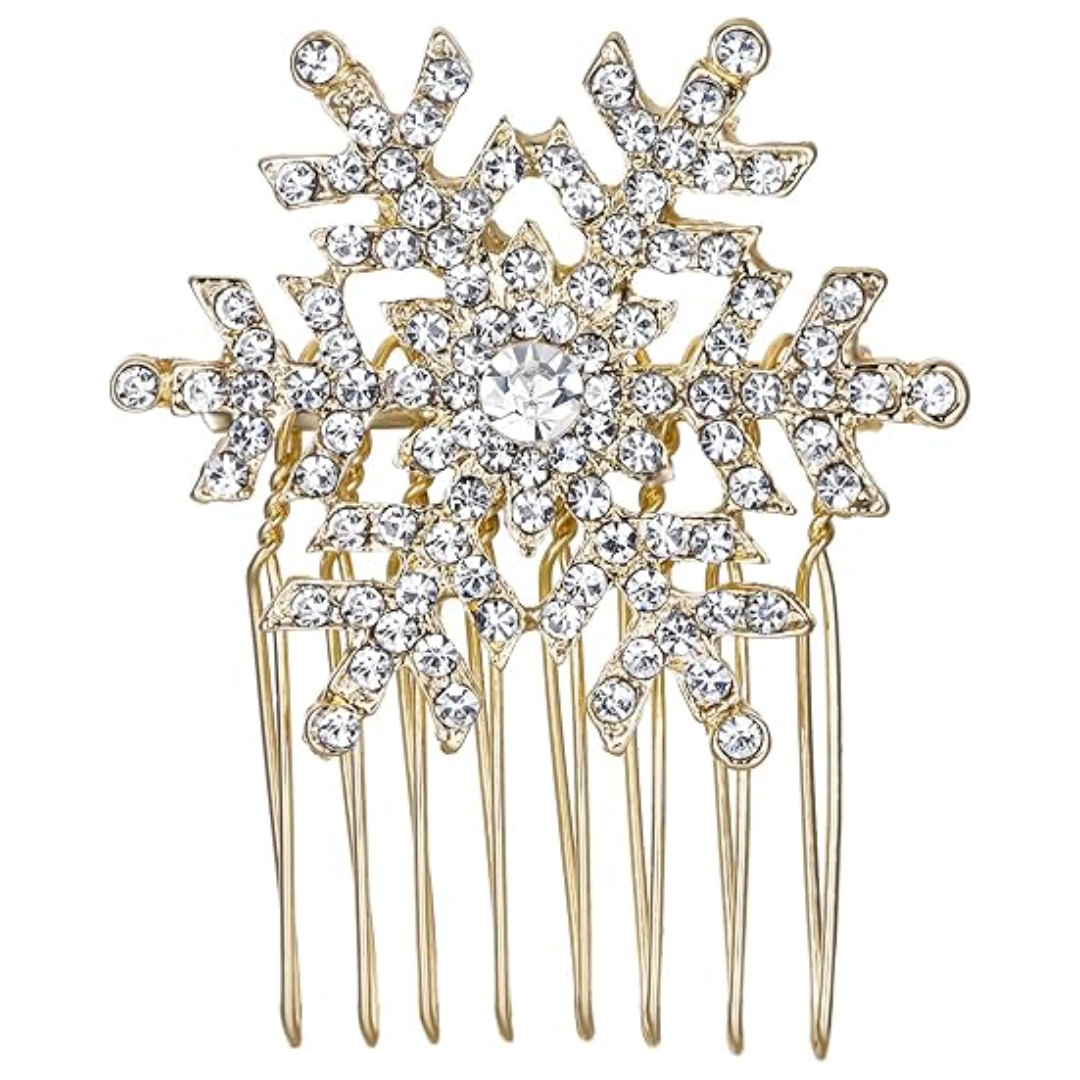 Winter Crystal Snowflake Hairpin - SnowGleam
