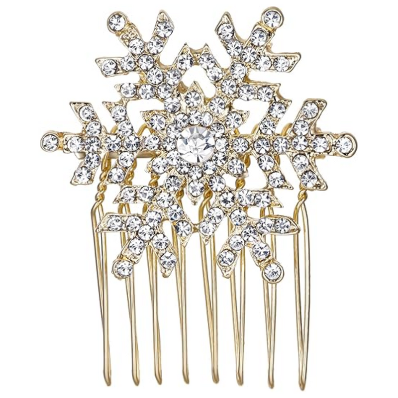 Winter Crystal Snowflake Hairpin - SnowGleam