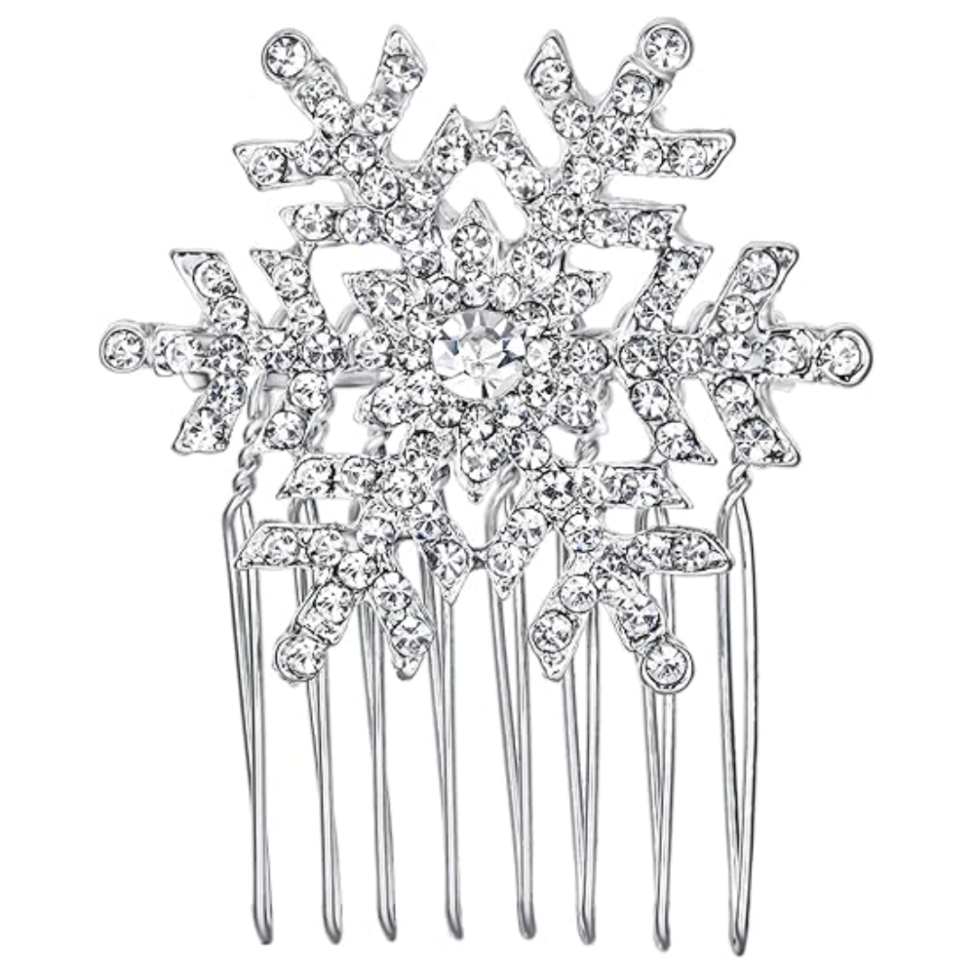 Winter Crystal Snowflake Hairpin - SnowGleam