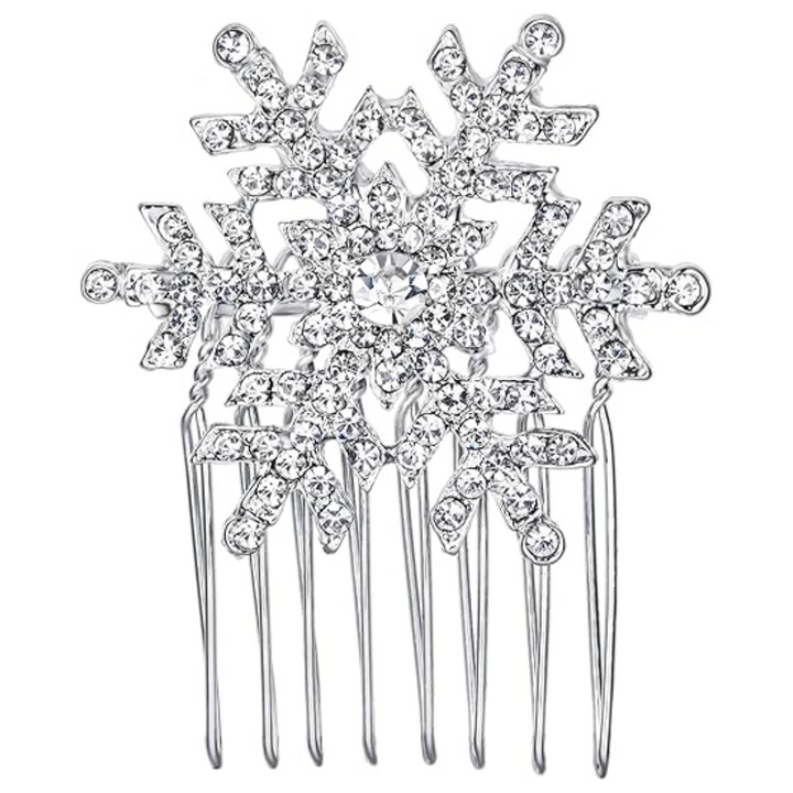 Winter Crystal Snowflake Hairpin - SnowGleam