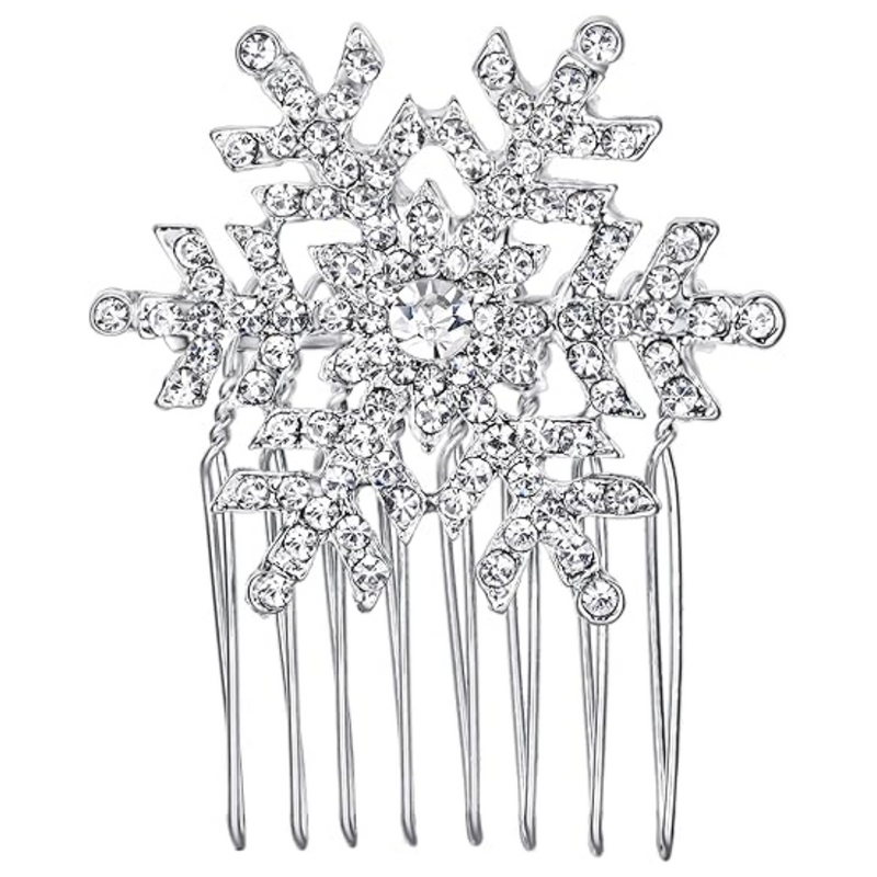 Winter Crystal Snowflake Hairpin - SnowGleam