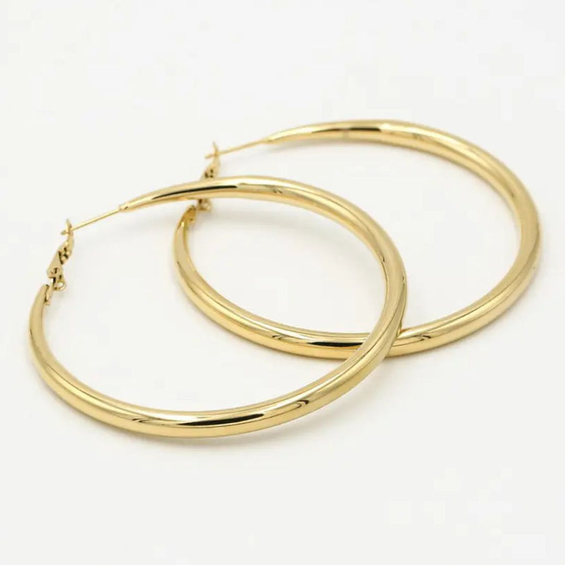 Sammy Jackson™ Gold Hoop Earrings (60 mm) | Luxurious & Stylish
