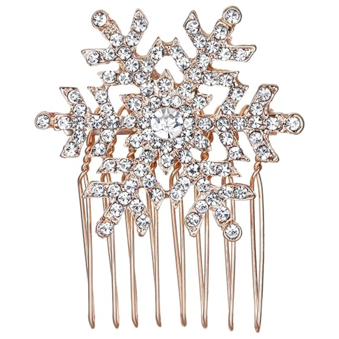 Winter Crystal Snowflake Hairpin - SnowGleam