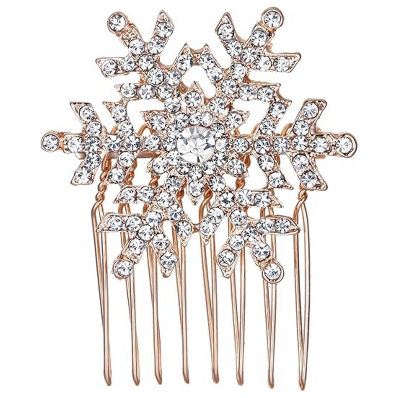 Winter Crystal Snowflake Hairpin - SnowGleam