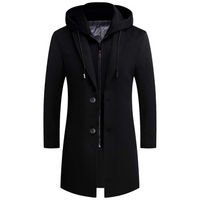 Men's Winter Wool Blend Trench Coat - Liam