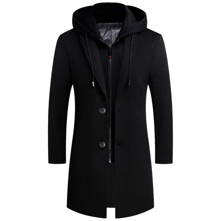 Men's Winter Wool Blend Trench Coat - Liam