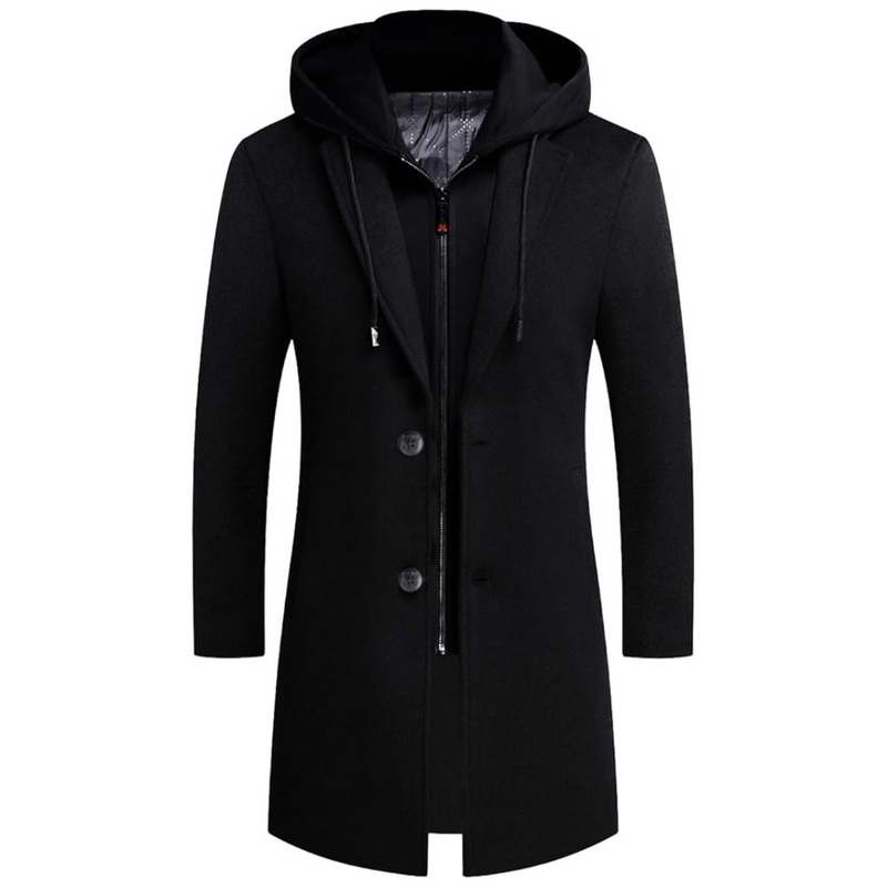 Men's Winter Wool Blend Trench Coat - Liam