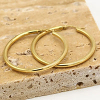 Sammy Jackson™ Gold Hoop Earrings (40 mm) | Bold & Stylish