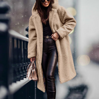 Stylish Women's Faux Fur Coat with Hood - Vivienne