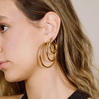 Sammy Jackson™ Gold Hoop Earrings (40 mm) | Bold & Stylish