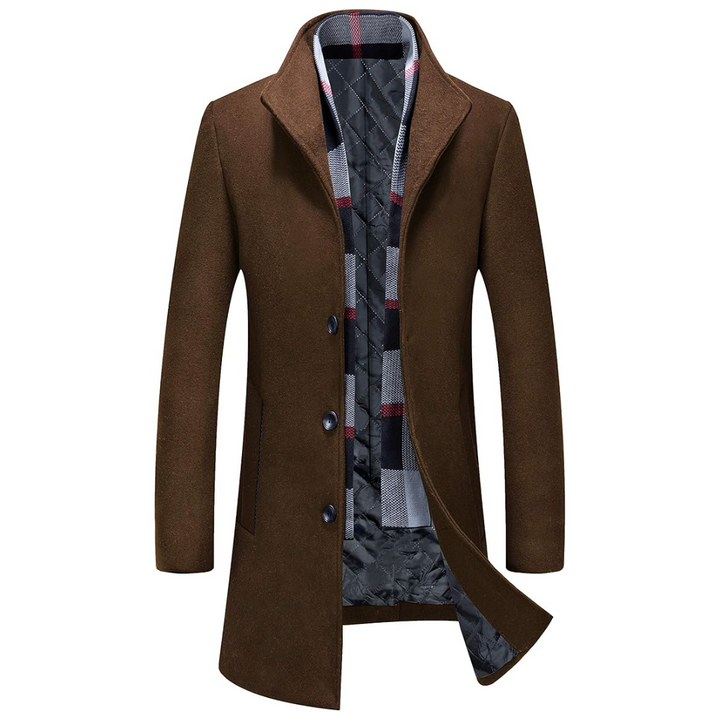 Men's Winter Wool Blend Trench Coat - Liam