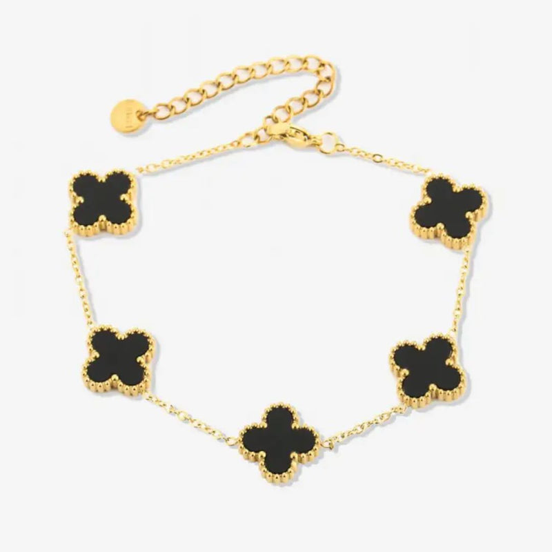 Sammy Jackson™ Black Clover Bracelet | Charming & Stylish