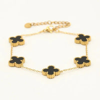 Sammy Jackson™ Black Clover Bracelet | Charming & Stylish