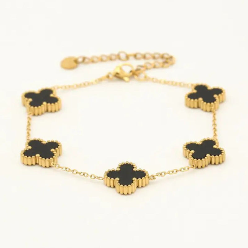 Sammy Jackson™ Black Clover Bracelet | Charming & Stylish