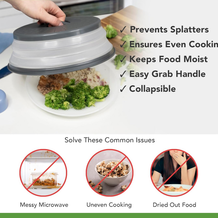 Microwave Splatter Cover - Foldable Silicone Lid