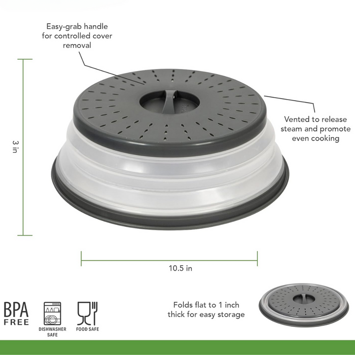 Microwave Splatter Cover - Foldable Silicone Lid
