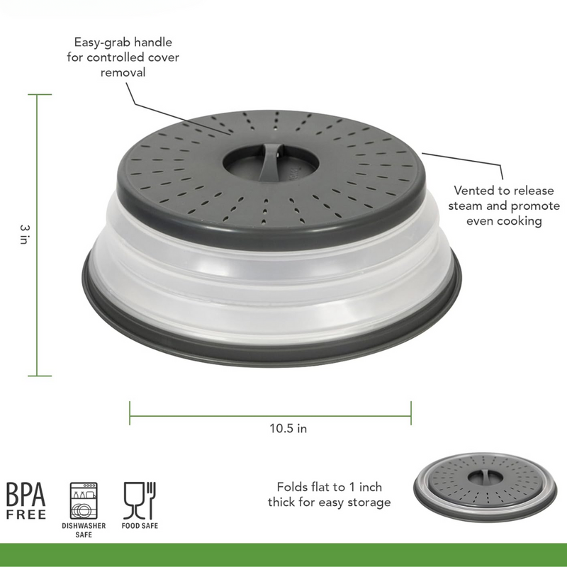 Microwave Splatter Cover - Foldable Silicone Lid