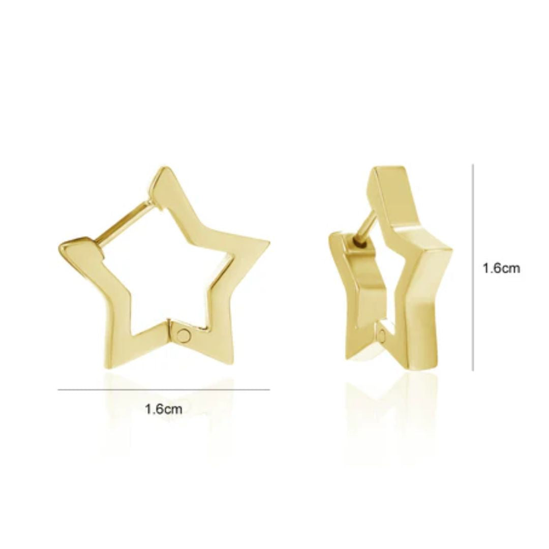 Sammy Jackson™ Gouden Ster Hoepeloorbellen | Trendy & Speels