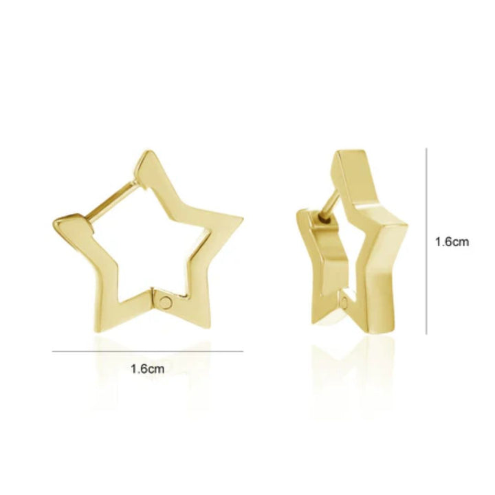 Sammy Jackson™ Gouden Ster Hoepeloorbellen | Trendy & Speels