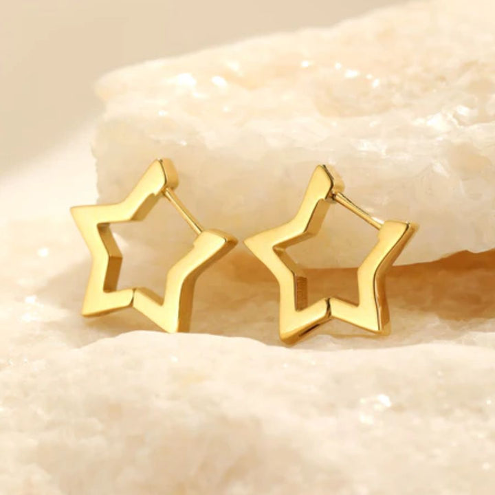 Sammy Jackson™ Gouden Ster Hoepeloorbellen | Trendy & Speels