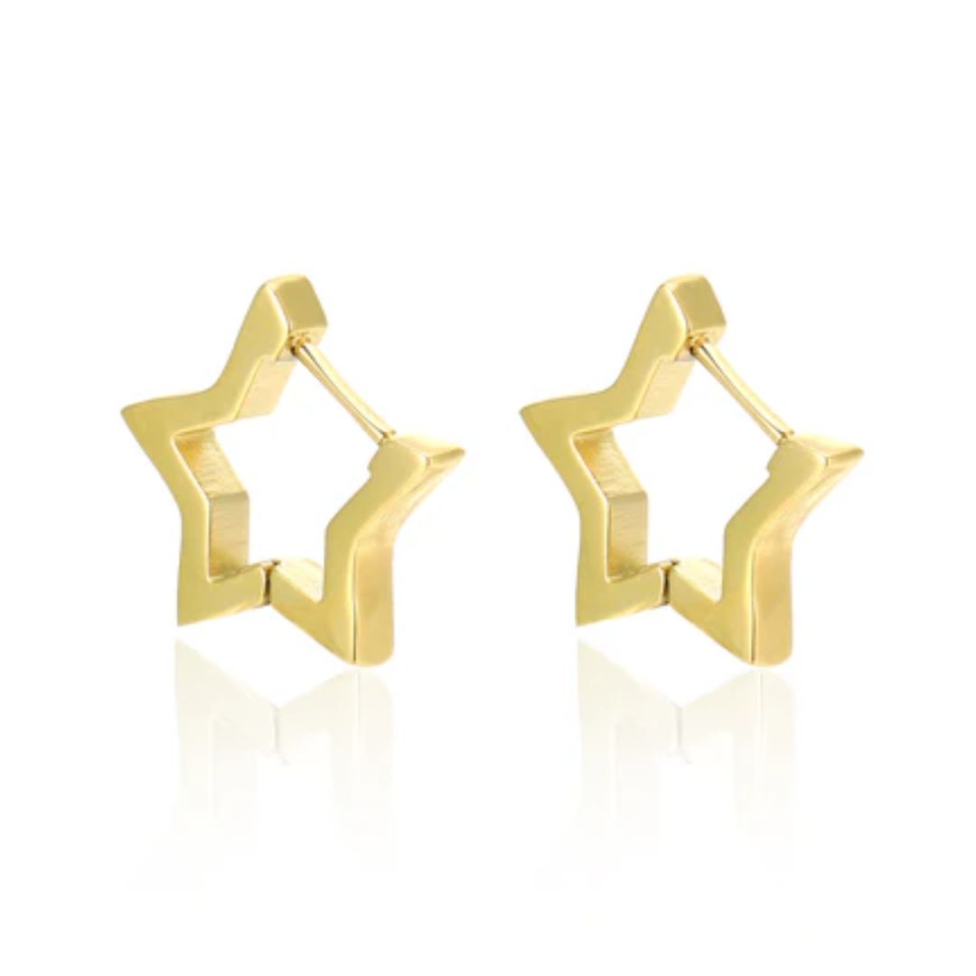 Sammy Jackson™ Gouden Ster Hoepeloorbellen | Trendy & Speels