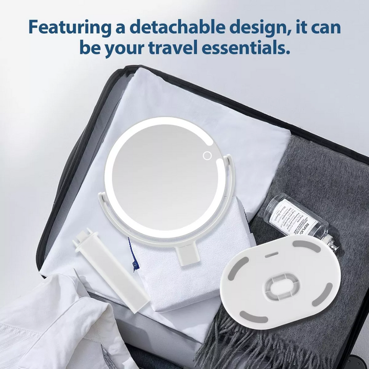 Illuminated Makeup Mirror - 20X Zoom & Adjustable Brightness