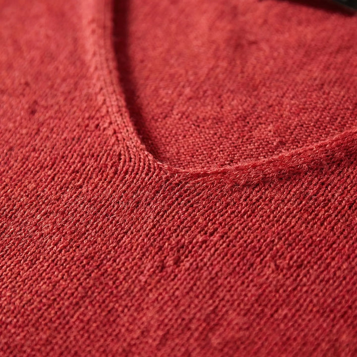 V-Neck Knit Top With Half Sleeves - Kristine