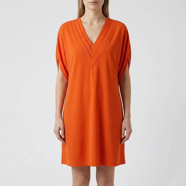 V-Neck Split-Sleeve Midi Dress - Diane