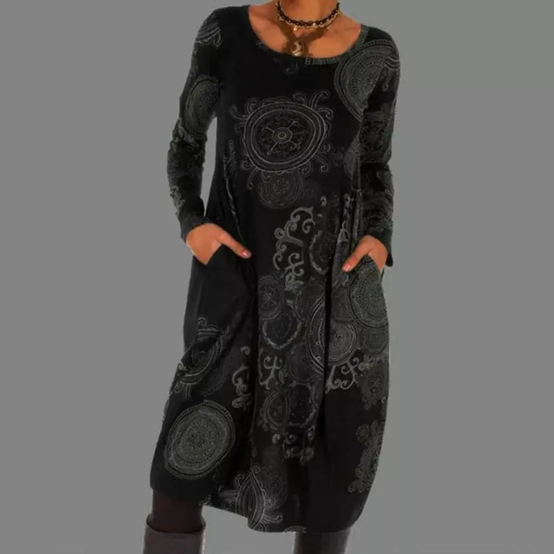 Retro Boho Jurk - Elara