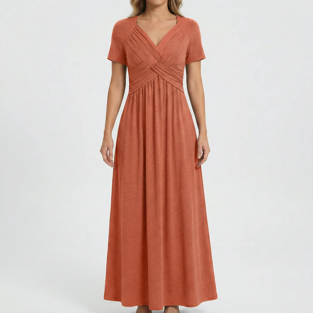 V Ausschnitt Maxikleid - Rebekka