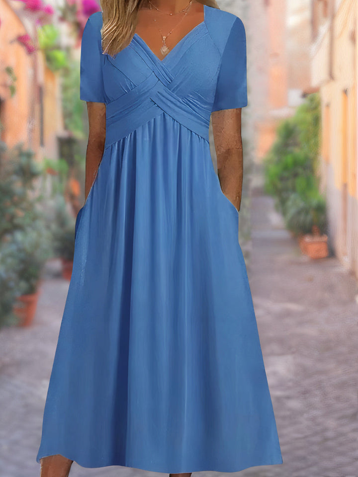 V Ausschnitt Maxikleid - Rebekka