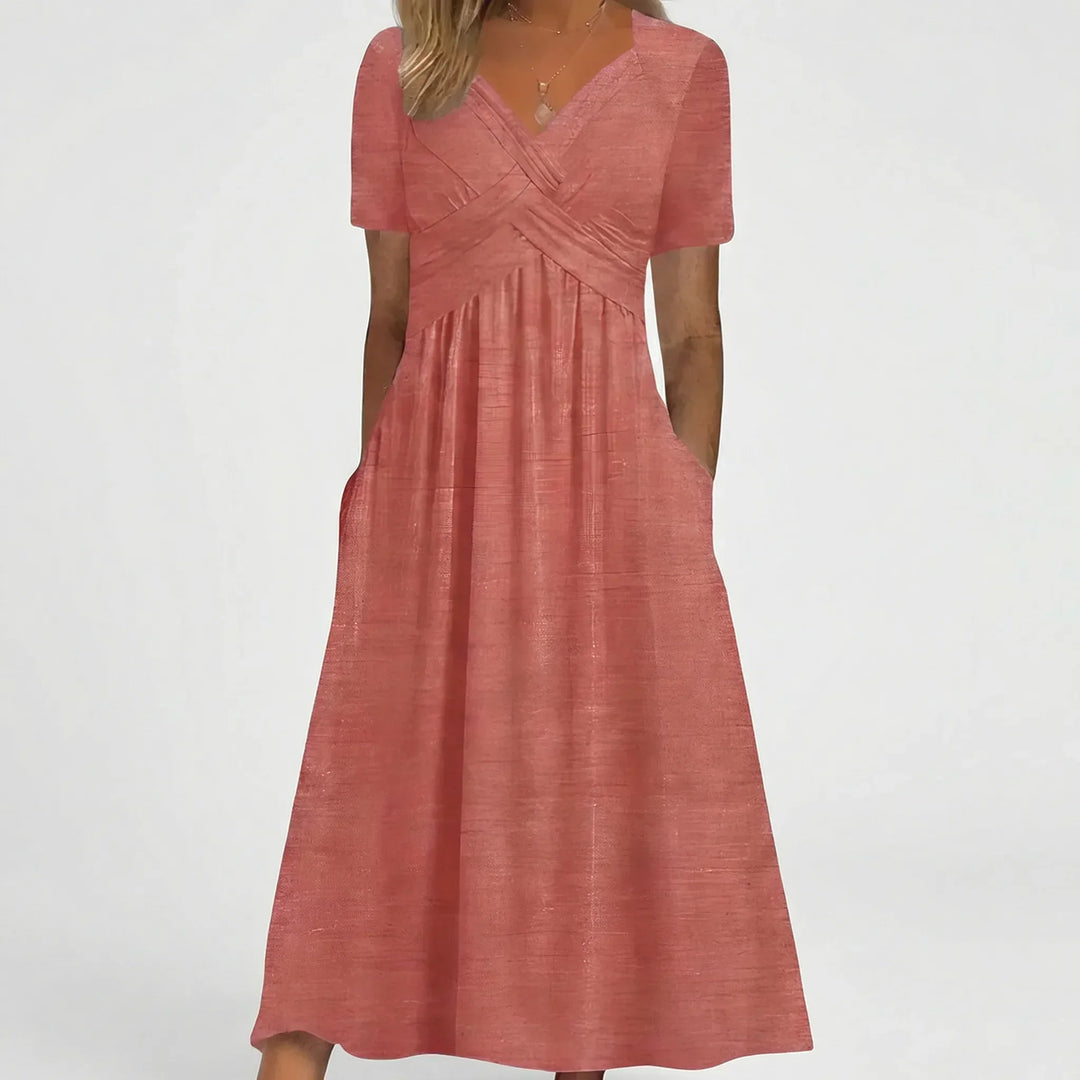 V Ausschnitt Maxikleid - Rebekka