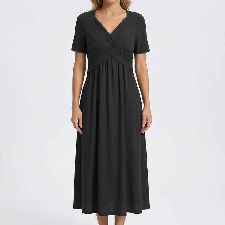 V Ausschnitt Maxikleid - Rebekka