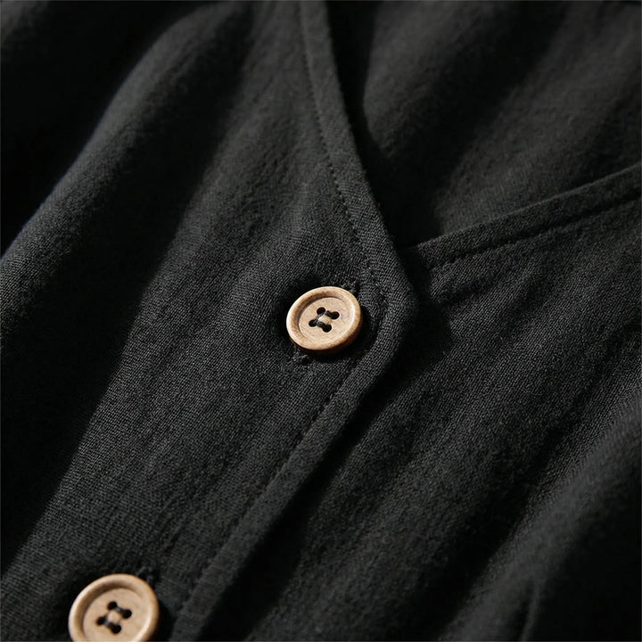 V Ausschnitt Midikleid Mit Knopfleiste - Maxine