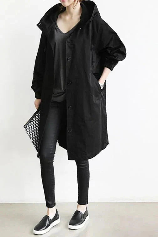 Oversized Waterproof Hooded Trench Coat 5