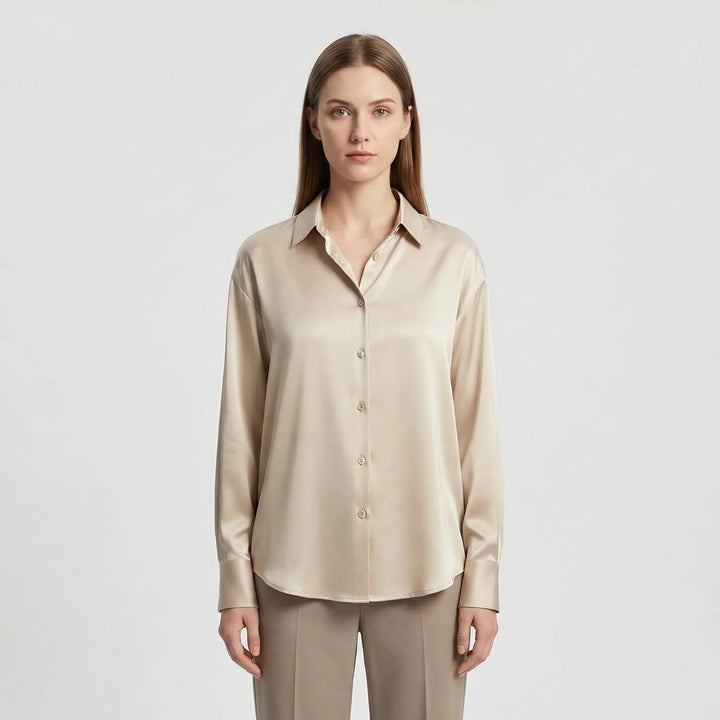 Versatile Satin-Finish Top - Angelica