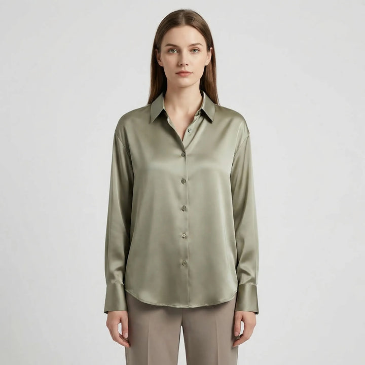 Versatile Satin-Finish Top - Angelica