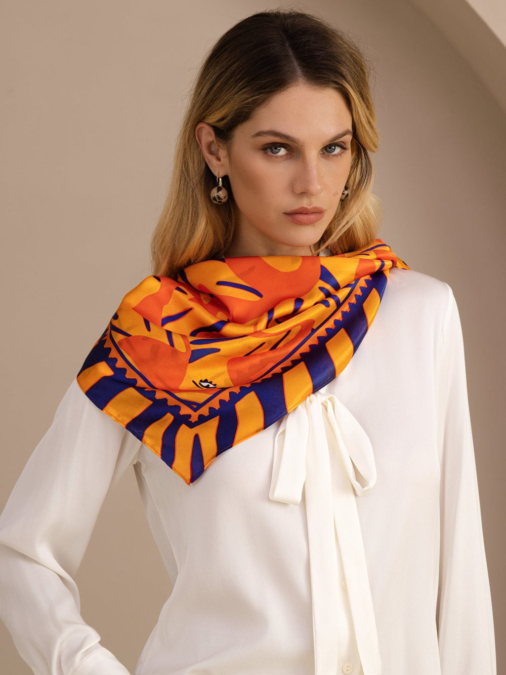 Vibrant Square Printed Scarf - Caninora