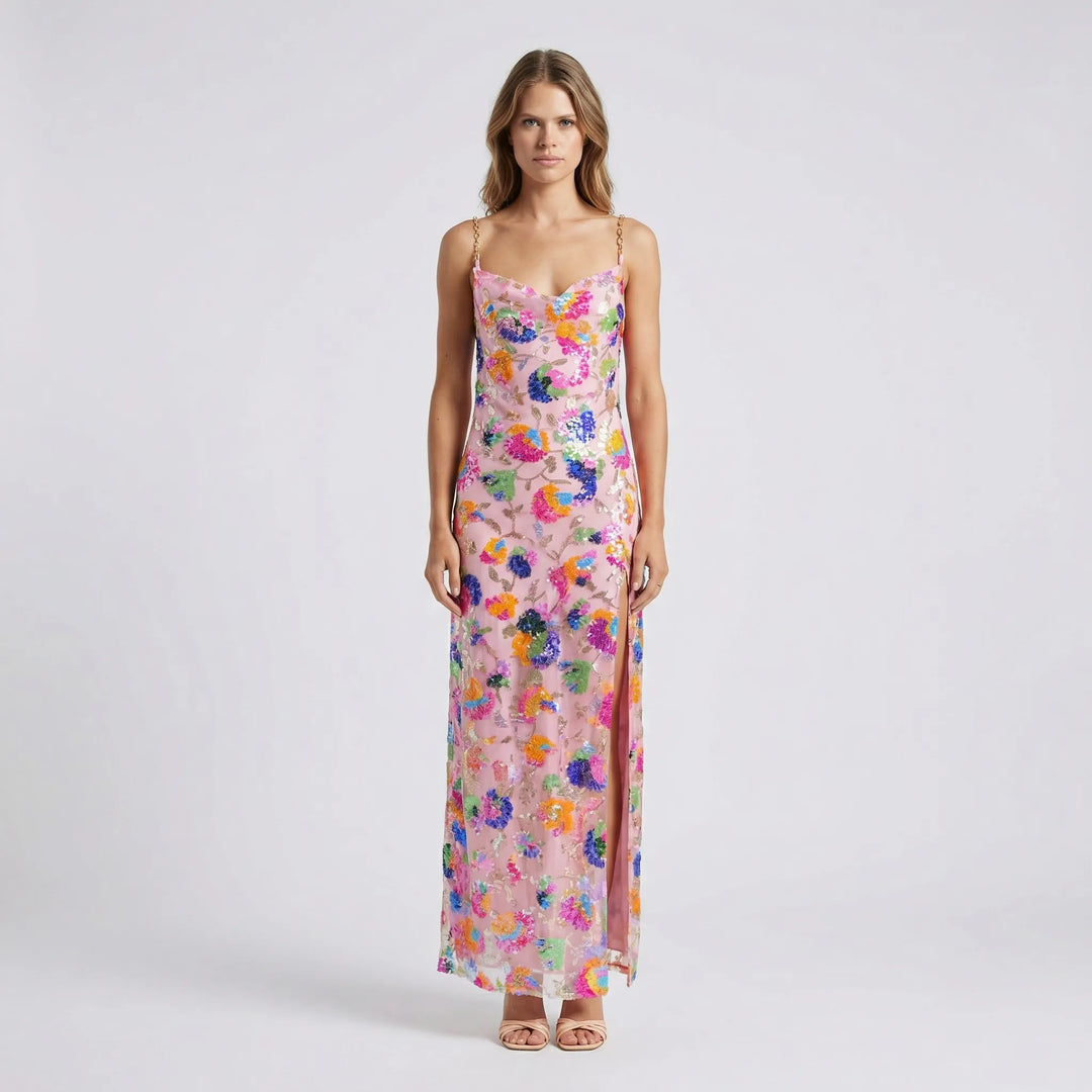 Vloeiende Maxi-Jurk Met Split - Yvonne