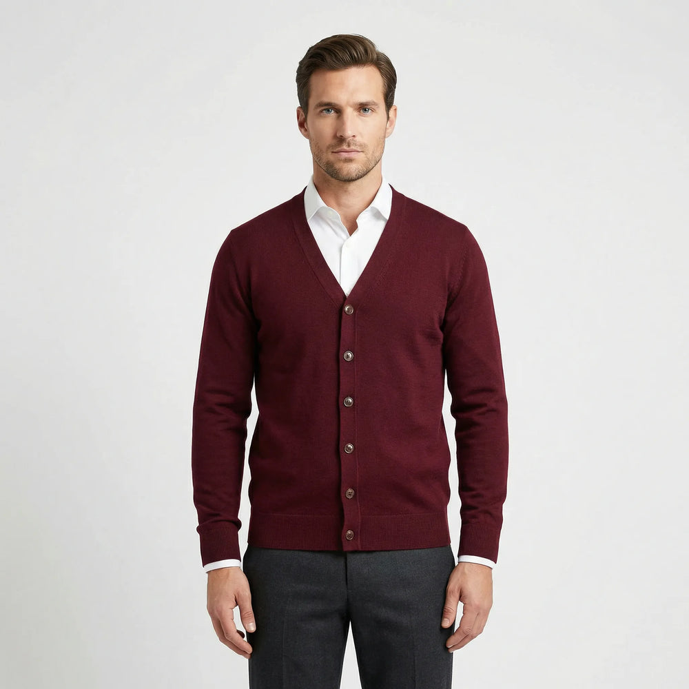 Vorgeformte V Hals Strickjacke - Gino