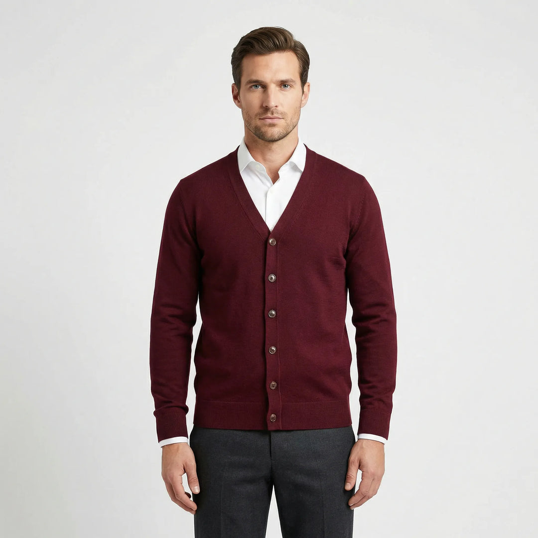 Vorgeformte V Hals Strickjacke - Gino