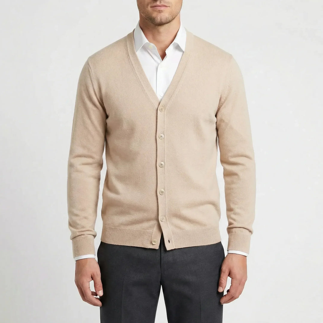 Vorgeformte V Hals Strickjacke - Gino