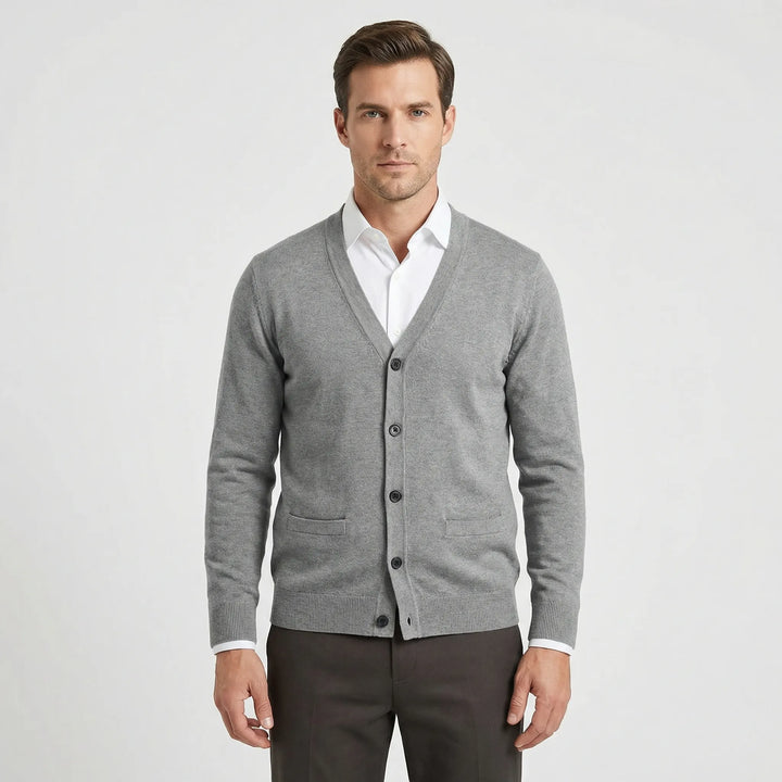 Vorgeformte V Hals Strickjacke - Gino