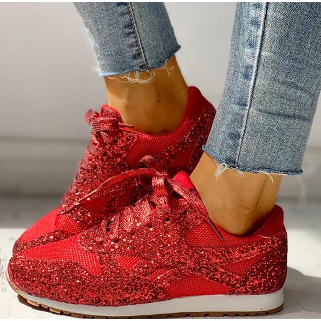 Trendy Dames Glitter Sneakers - Miranda