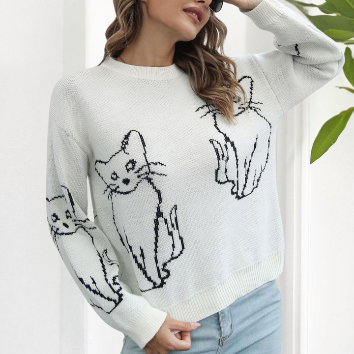 Kebell - Trendy Women's Sweater with Cats