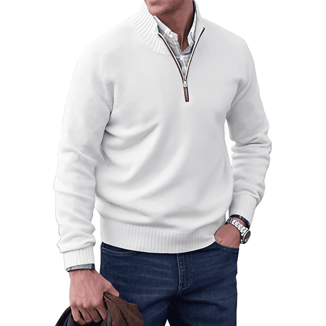 Sweter Sammy Jackson™ Dewitt Elegance | Komfort z kaszmiru z zamkiem błyskawicznym