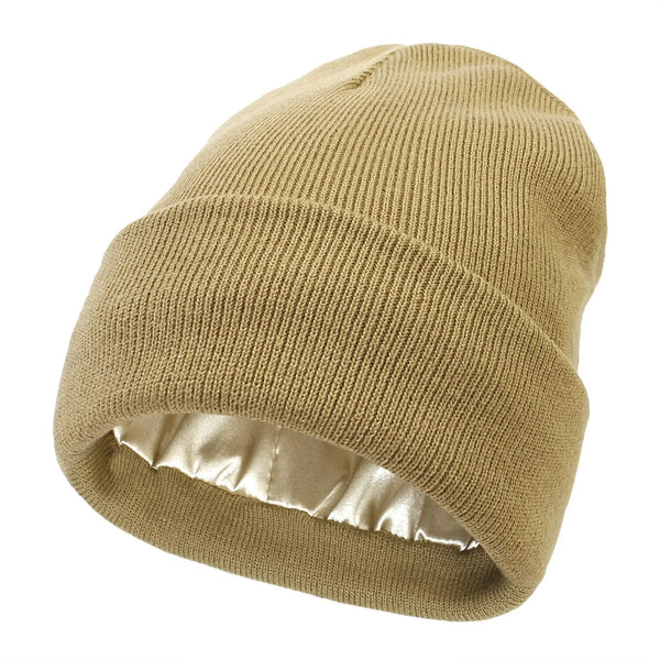 Winter Beanie with Silk Lining - Noor